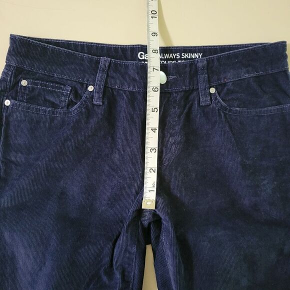 Gap Women's Navy Always Skinny Coupe Toujours Svelte Corduroy Pants - Picture 6 of 10
